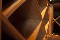carpentry, wood work, red wine, custom wood work, empty wine cellar, aabc wine cellar, detail, design, craftsmanship, crafty